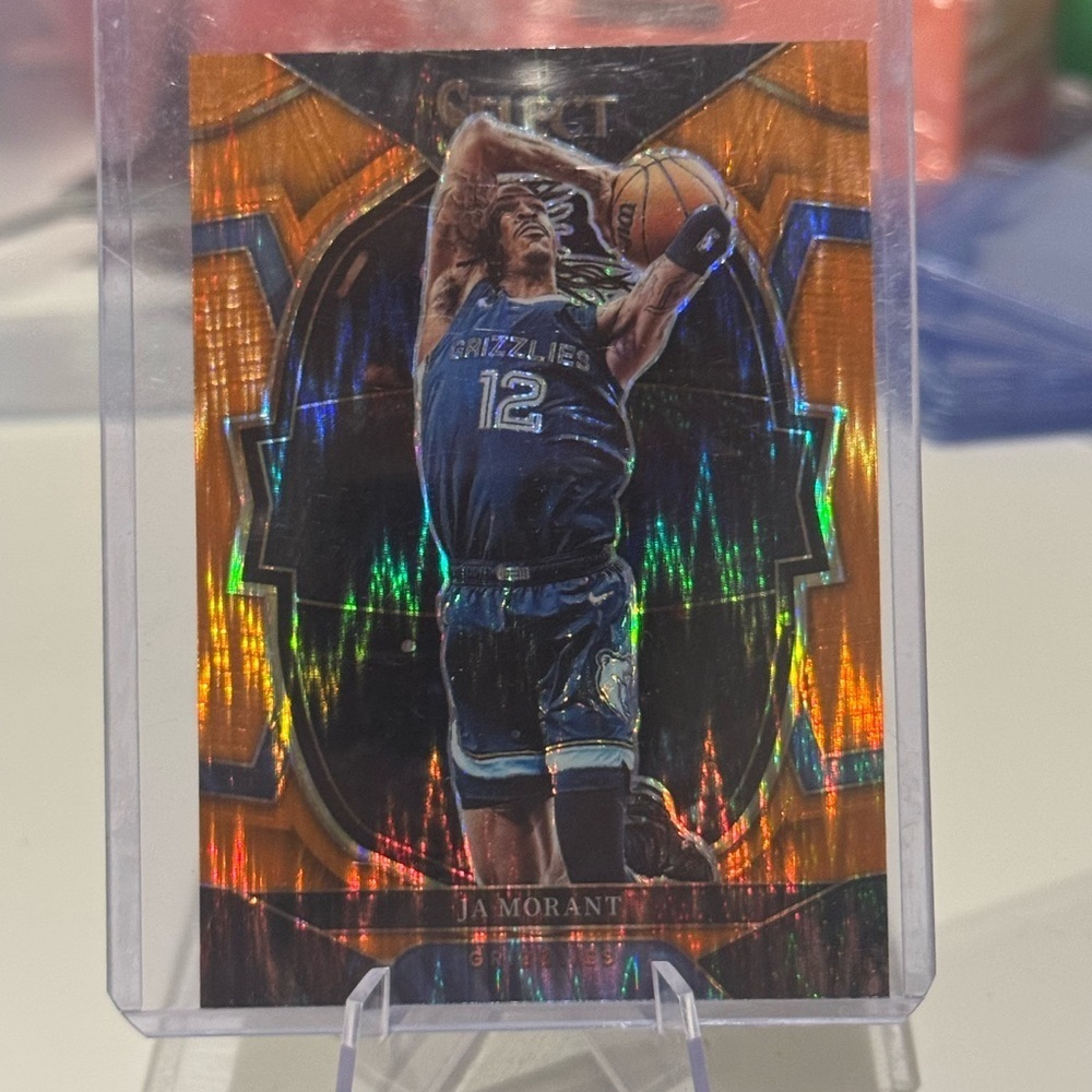 2022 Ja Morant Panini Select Orange Wave Prizm. Memphis grizzlies